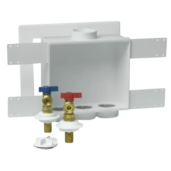 Oatey Quadtro Washing Machine Outlet Box with Copper Sweat Connection