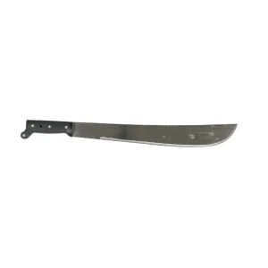 18″ Machete, Cutlery Steel Blade, Black Poly Handle