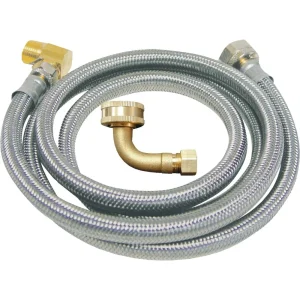 B&K Stainless Steel Dishwasher Connector, 3/8 In. x 3/8 In. x 72 In. L