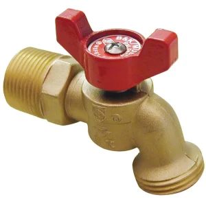 B & K 3/4″ x 3/4″ Brass ProLine Qt.ermaster Series Male Hose Thread Hose Bibb