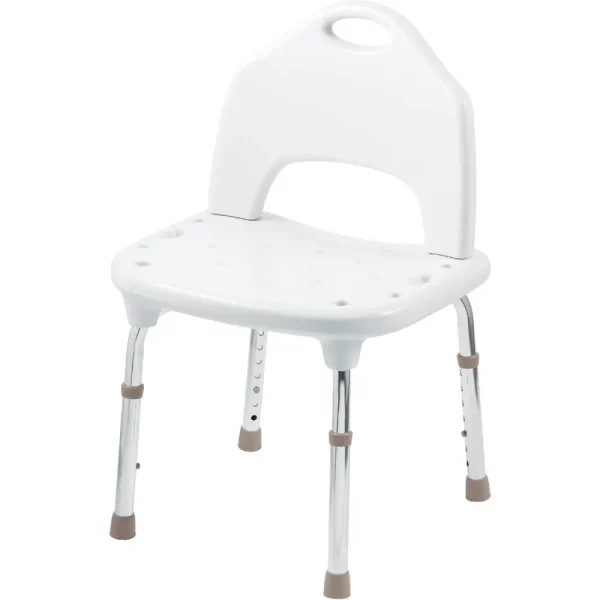 Moen White Adjustable Shower & Tub Seat, 15-21 in