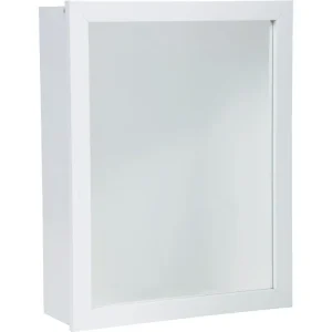 Zenith White Single Mirror Mount Framed Medicine Cabinet, 16 x 22 in