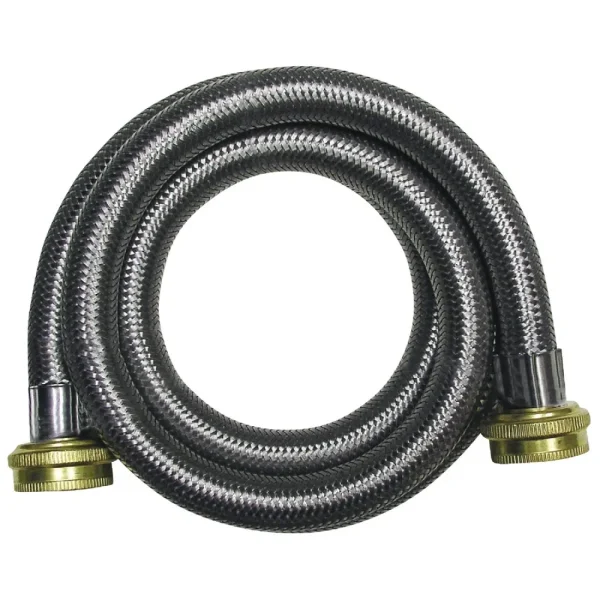 B&K 6 Ft. Stainless Steel 125 PSI Washing Machine Hose, 2-Pack