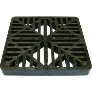 NDS Black Polyolefin Square Grate, 9 in