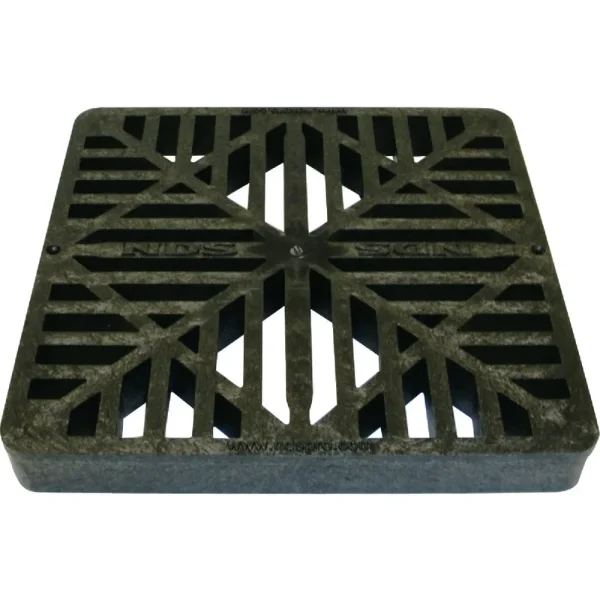 NDS Black Polyolefin Square Grate, 9 in