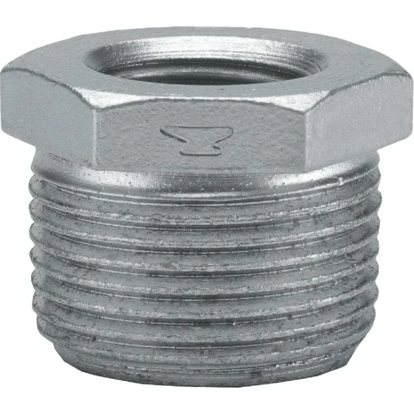 Anvil Hex Galvanized Bushing, 1 In. x 1/4 In