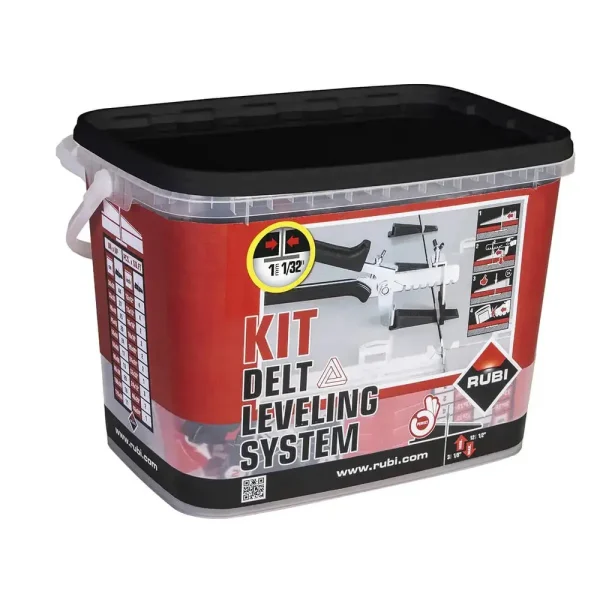 Rubi Delta Leveling System 100 Piece Kits | 1/32″ Clip Leveling Kit