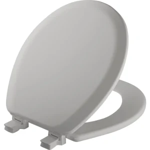 Mayfair Advantage Round Silver Wood Toilet Seat