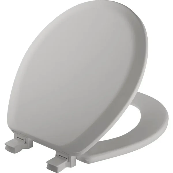 Mayfair Advantage Round Silver Wood Toilet Seat