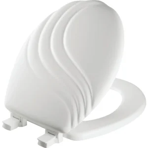 Mayfair Round Designer Sculptured Swirl Wood Toilet Seat