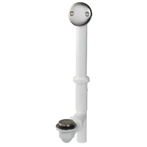 Do it Best Foot Lok Stop Plastic Bath Drain with Brushed Nickel Trim