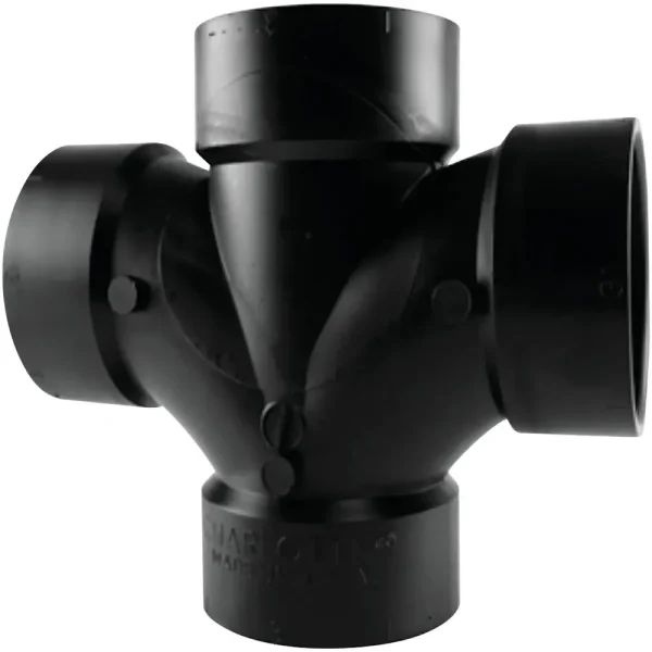 Charlotte Pipe 3 In. All Hub Double Sanitary Tee