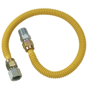 Dormont 1/2″ OD x 60″ Coated Stainless Steel Gas Connector, 1/2″ FIP x 1/2″ MIP