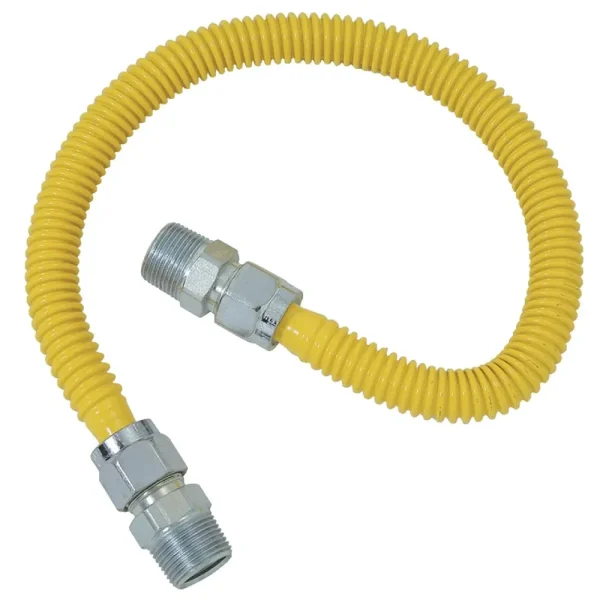 Dormont 5/8″ OD x 36″ Coated Stainless Steel Gas Connector, 1/2″ MIP x 1/2″ MIP