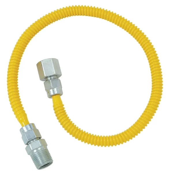 Dormont 3/8 In. OD x 36 In. Coated Stainless Steel Gas Connector, 1/2 In. FIP x 1/2 In. MIP