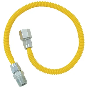 Dormont 3/8 In. OD x 48 In. Coated Stainless Steel Gas Connector, 1/2 In. FIP x 1/2 In. MIP