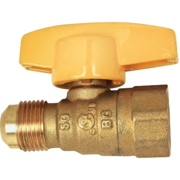 Dormont Brass Gas Shutoff Valve, 1/2 In. OD Male Flare x 1/2 In. FIP