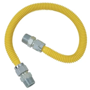 Dormont 5/8″ OD x 36″ Coated Stainless Steel Gas Connector, 3/4″ MIP x 1/2″ MIP
