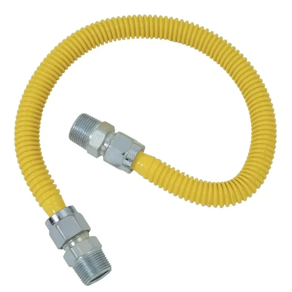 Dormont 5/8″ OD x 48″ Coated Stainless Steel Gas Connector, 3/4″ MIP x 1/2″ MIP