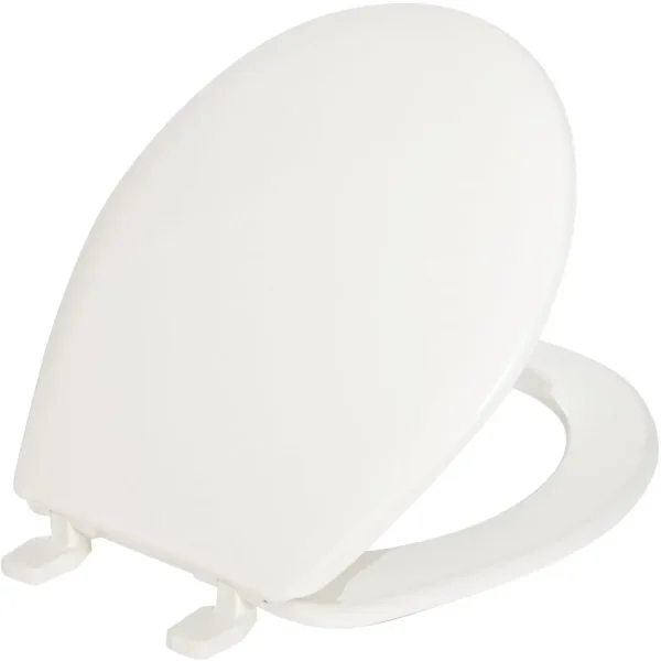 Mayfair Round White Economy Plastic Toilet Seat