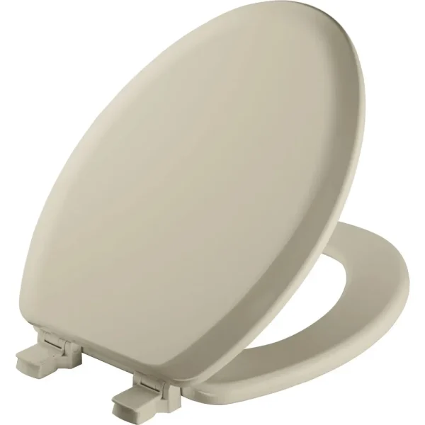 Mayfair Elongated Bone Wood Toilet Seat