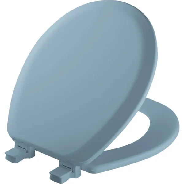 Mayfair Advantage Round Blue Wood Toilet Seat