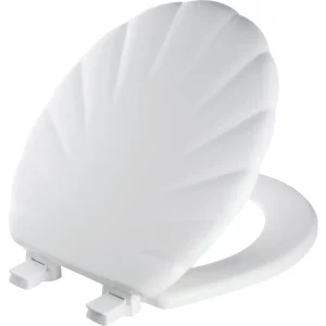 Mayfair Round Designer Sculptured Shell Wood Toilet Seat