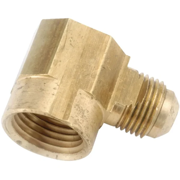 Anderson Metals Female 90 Deg. Flare Brass Elbow, 5/8 In. x 1/2 In