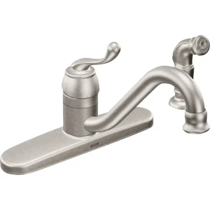 Moen Muirfield Single Handle Kitchen Faucet with Matching Side Sprayer