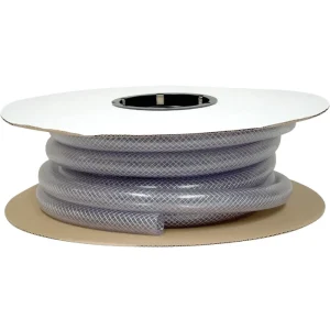 Abbott Rubber 1-3/” x 1″ x 250′ Clear T12 Braided PVC Tubing