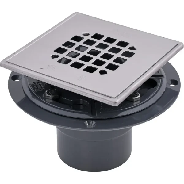 Square Tile Shower Drain with Strainer