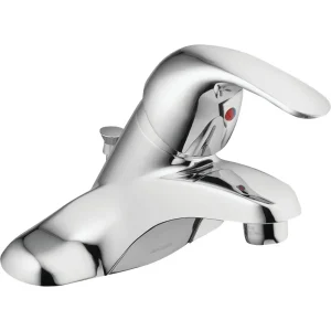 Moen Adler Chrome One Handle Low Arc Centerset Bathroom Faucet