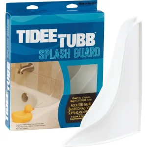 Tidee Tubb White Tub & Shower Splash Guards, 2-Pack