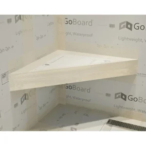 The Original Floating Corner Shower Bench Kit with GoBoard | 18″ x 18″