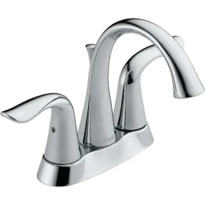 Delta Lahara Chrome Two Handle Centerset Bathroom Faucet