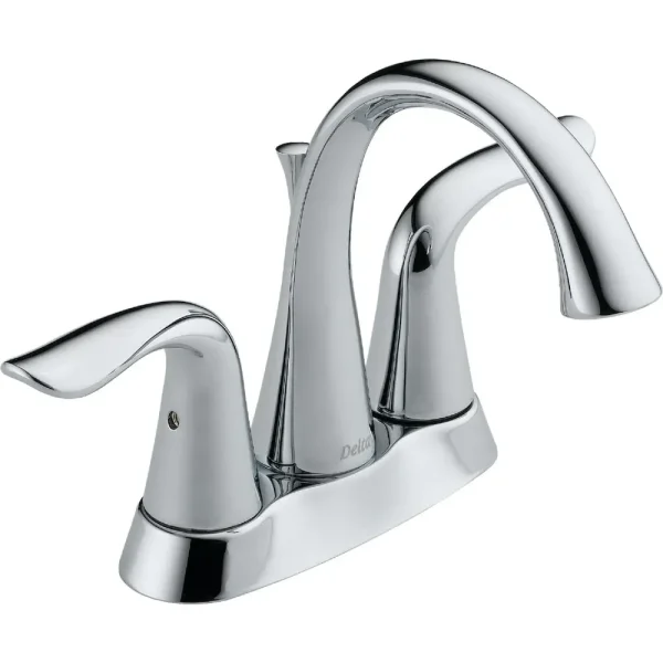 Delta Lahara Chrome Two Handle Centerset Bathroom Faucet