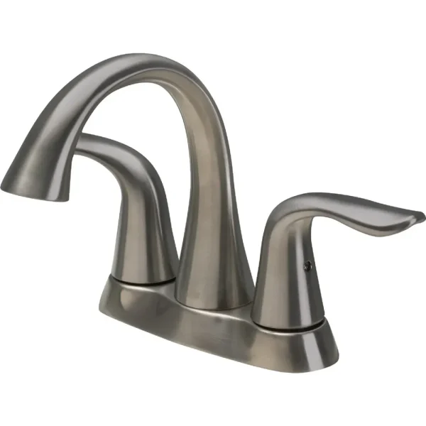 Delta Lahara Stainless Two Handle Centerset Bathroom Faucet
