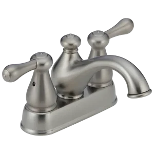 Delta Leland Stainless Two Handle Centerset Bathroom Faucet