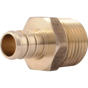 SharkBite 1/2″ CF x 1/2″ MPT PEX Brass Adapter, 10-Pack