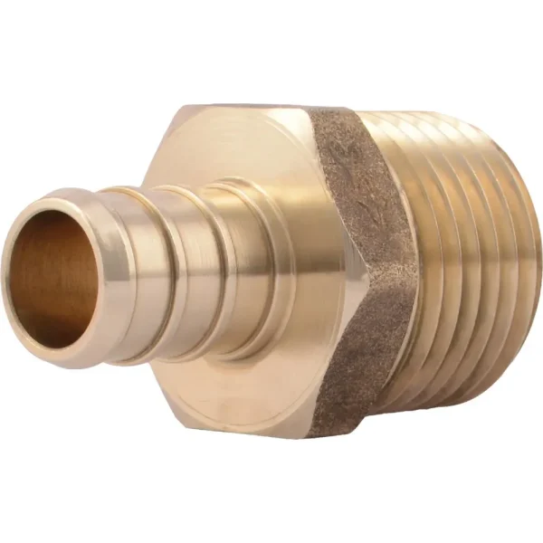 SharkBite 1/2″ CF x 1/2″ MPT PEX Brass Adapter, 10-Pack