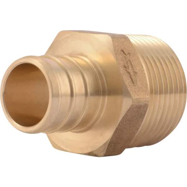 SharkBite 3/4″ CF x 3/4″ MPT PEX Brass Adapter, 10-Pack