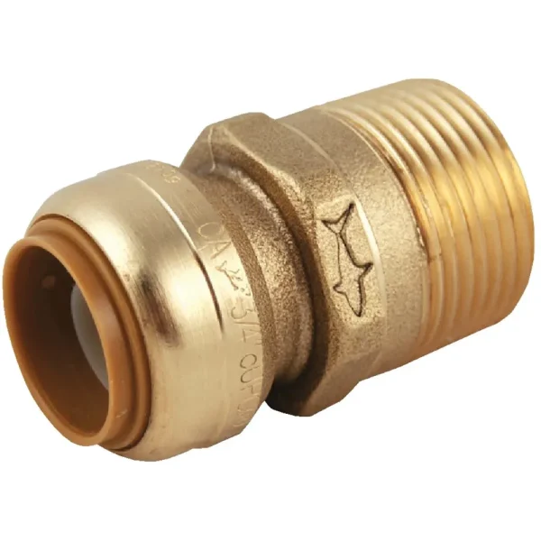 SharkBite 1″ x 3/4″ MNPT Push-to-Connect Brass Male Adapter
