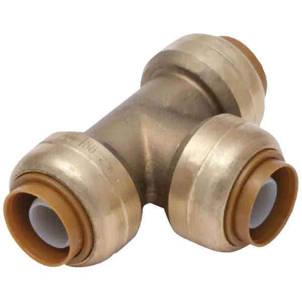 SharkBite 3/4″ x 3/4″ x 3/4″ Brass Push-to-Connect Tee