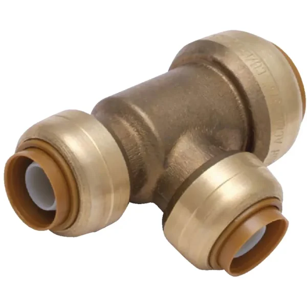 SharkBite 3/4″ x 3/4″ x 1/2″ Brass Push-to-Connect Tee