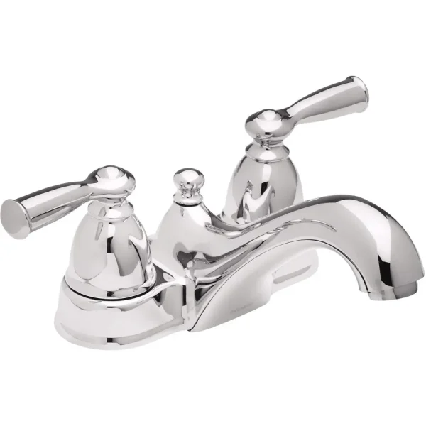 Moen Banbury Chrome Two Handle Low Arc Bathroom Faucet