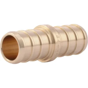 SharkBite 1/2″ Barb x 1/2″ PEX Barb Brass Coupling, 10-Pack