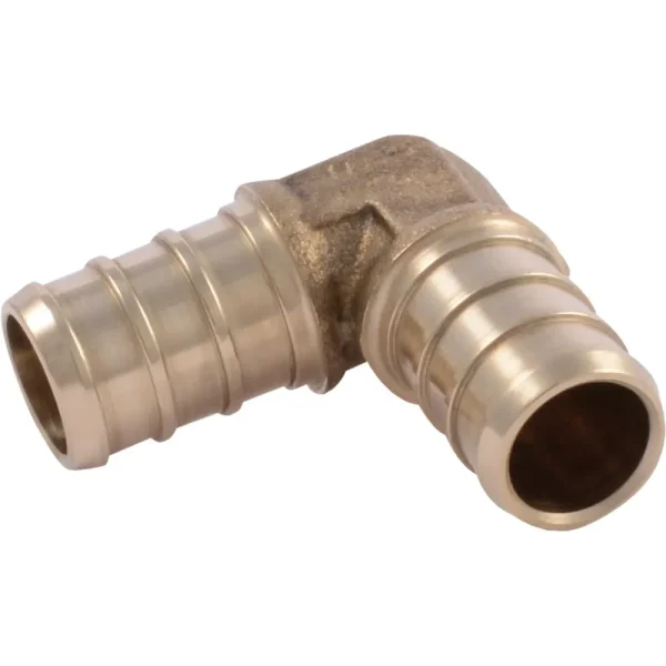 SharkBite 1/2″ x 1/2″ Barb 90 Deg. PEX Brass Elbow, 10-Pack