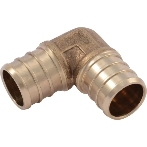 SharkBite 3/4″ x 3/4″ Barb 90 Deg. PEX Brass Elbow, 10-Pack