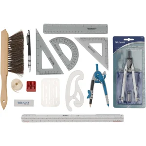 Westcott® Model 16367 15-Piece Architectural Drafting Set