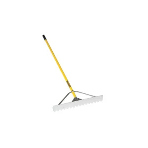 24″ Light Lute/Rake, 82″ OS Yellow Aluminum Handle, Wrap Bracing